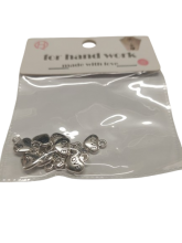 Pakabukas Širdelė sidabro sp.12mm10vnt
