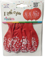 Balionai raudonos sp.su užrašu 6vnt 30cm