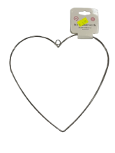 Širdelė iš vielos 1vnt 20cm sidabro sp.