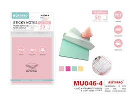 Lipnūs lapeliai plastikiniai 76x76mm 50lapų spalvoti MOTARRO