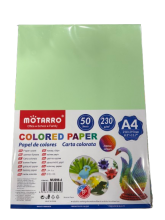Spalvotas popierius MOTARRO 230gr 50lapų šviesiai žalios sp