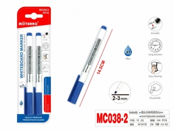 Markerių rinkinys MOTARRO baltai lentai 2-3mm 2vnt mėlynos sp