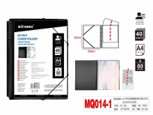 Aplankas A4 40 įmaučių juodos sp spiralinis įrišimas MOTARRO