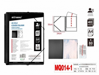 Aplankas A4 40 įmaučių juodos sp spiralinis įrišimas MOTARRO