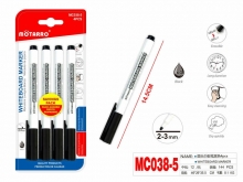 Markerių rinkinys MOTARRO baltai lentai 2-3mm 4vnt juodos sp smailiu galu