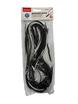 Plastiko virvelės pynimui 25vnt x 1m juoda batla sp MOTARRO