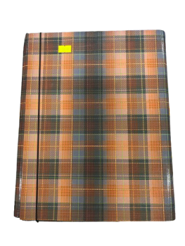 Aplankalas kartoninis sąsiuviniams A4 su guma Langeliais šviesiai rudos spalvos