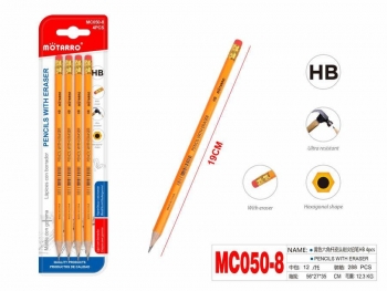 Paprastas pieštukas HB su trintuku 4vnt MOTARRO