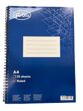 Bloknotas FOROFIS, A4, linija, 70 lapu, 60gsm, su spirale šone
