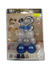 Balionų rinkinys su skaičiu 18,80cm 15vnt