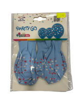 Balionai žydros sp.dekoruoti 6vnt 30cm