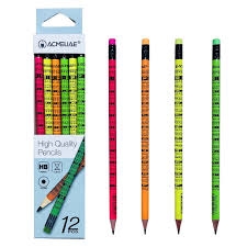 Pieštukas su trintuku ir daugybos lentele HB