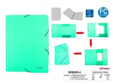 Dėklas kartoninis 260x340x20mm su guma šv.žalios sp MOTARRO