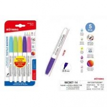 Markerių MOTARRO rinkinys audiniams 5spalvos