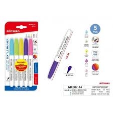 Markerių MOTARRO rinkinys audiniams 5spalvos