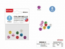 Varpeliai 12mm 8vnt įvairių spalvų MOTARRO