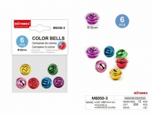 Varpeliai 18mm 6vnt įvairių spalvų MOTARRO