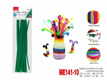Dekoracija šenilo vielos lazdelės 20vnt 30cm žalios sp MOTARRO