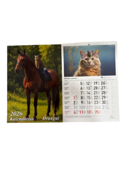 Kalendorius 2026 verčiamas A4