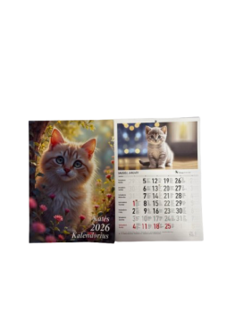 Kalendorius 2026 verčiamas A4