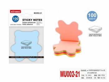 Lipnūs lapeliai užrašams MEŠKA 70x70mm 5sp x 20l MOTARRO