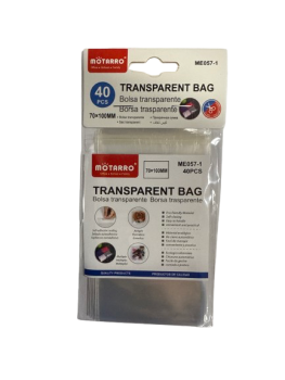 Maišeliai polipropileniniai su lipnia juostele vienkartiniai 70x100mm 40vnt MOTARRO