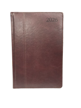 Kalendorius VADOVAS AMBASSADOR A5, 2026m, tamsiai rudas
