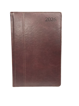 Kalendorius VADOVAS AMBASSADOR A5, 2026m, tamsiai rudas