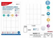 Lipnios etiketės MOTARRO baltos 25x40mm 16vnt x 5lapai