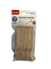 Vienkartiniai šaukšteliai mediniai 30vnt 10cm MOTARRO