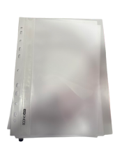 Plastikinis segtuvėlis skaidriu viršeliu, EconoMix, A4, su perforacija, baltos sp.