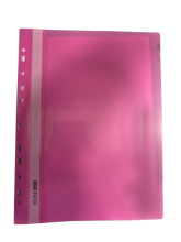 Plastikinis segtuvėlis skaidriu viršeliu , EconoMix, A4 su perforacija, rožinės sp.