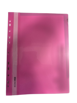 Plastikinis segtuvėlis skaidriu viršeliu , EconoMix, A4 su perforacija, rožinės sp.