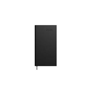 Darbo knyga MIDI MEMORY 90x168mm juoda 2026m