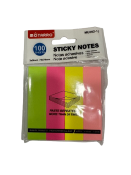 Lipnūs lapeliai užrašams 19x76mm 4sp x 100l MOTARRO