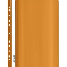 Plastikinis segtuvėlis  skaidriu viršeliu, EconoMix, A4, su perforacija, oranžinė sp.