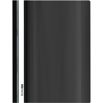 Segtuvėlis A5 su skaidriu viršeliu, su įsegėle, juodos spalvos