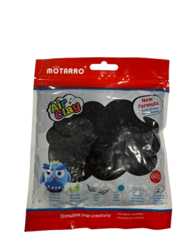 Porėtas modelinas MOTARRO 60g juodos sp