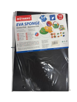 Putgumės lakštų rinkinys A4 10lapų 2mm juoda spalva MOTARRO