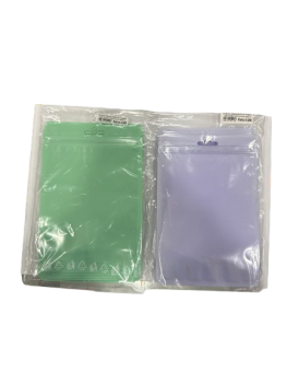 Maišeliai užspaudžiami su langeliu 145x115mm 10vnt įvairių spalvų