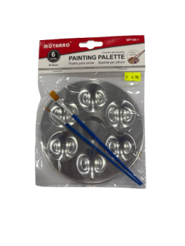 Dažų maišymo paletė + teptukai 2vnt MOTARRO