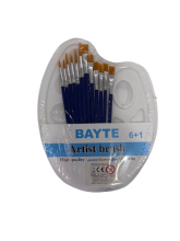 Paletė dažams + teptukai 12vnt BAYTE