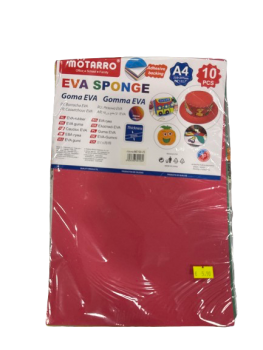 Putgumės lakštų rinkinys lipnus A4 10lapų 2mm įvairių spalvų