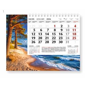 Trikampis stalo kalendorius 20.5x16cm.