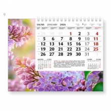 Trikampis stalo kalendorius 20.5x 16 cm.