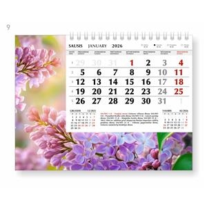 Trikampis stalo kalendorius 20.5x 16 cm.