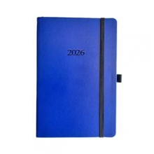 Darbo knyga 2026 m. A5 savaitinis mėlynos spalvos