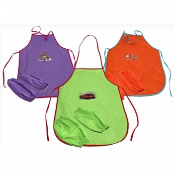 Vaikiška prijuostė su atskiromis rankovėmis, įvairių spalvų