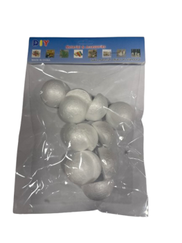 Pusrutuliai iš polistirolio diametras 40mm 12vnt