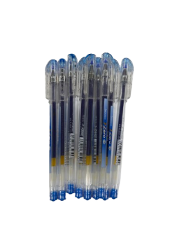 Gelinis rašiklis 0,38mm.,mėlynos spl. skaidrus